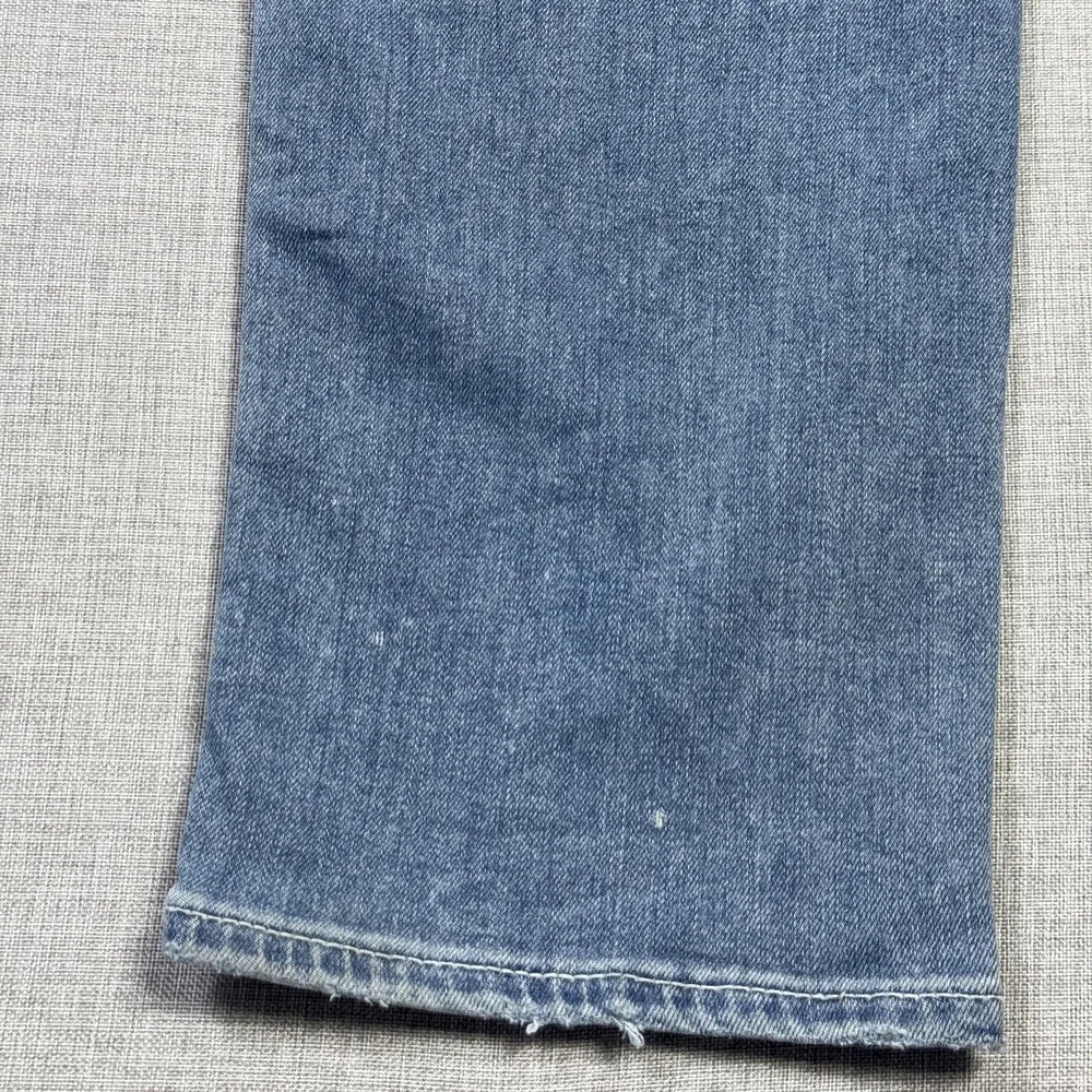 True Religion Jeans Mens 44x34 Straight‎ Blue Light Wash Denim Logo Pockets